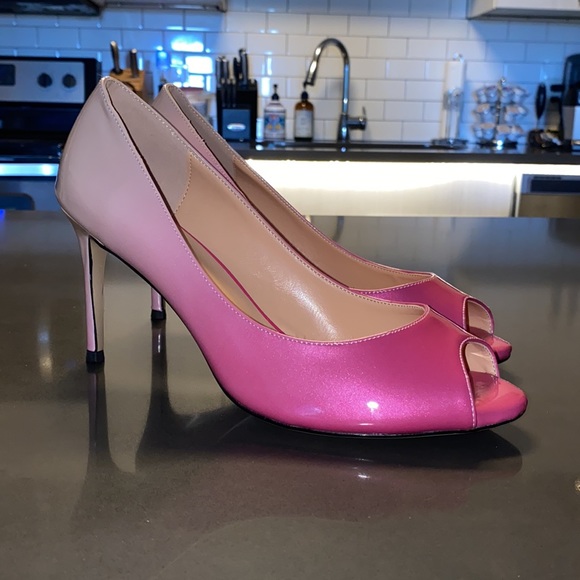 NWT Eldof Peep Toe Pump in Pink Hombre - Picture 5 of 12